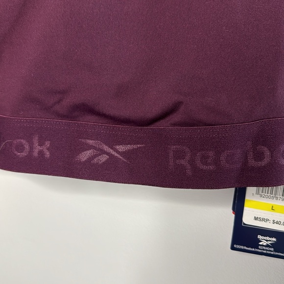 Reebok Sports Bra‎ Purple Medium Support in Size L  NWT - Picture 4 of 13